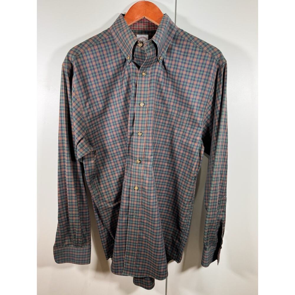 Brooks‎ Brothers Medium Plaid Shirt Original Polo